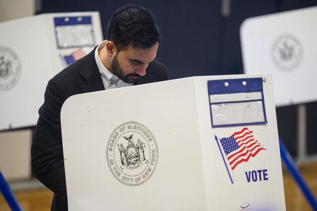 Mayoral Candidate Zohran Mamdani Speaks To The Media After Voting On Election Day