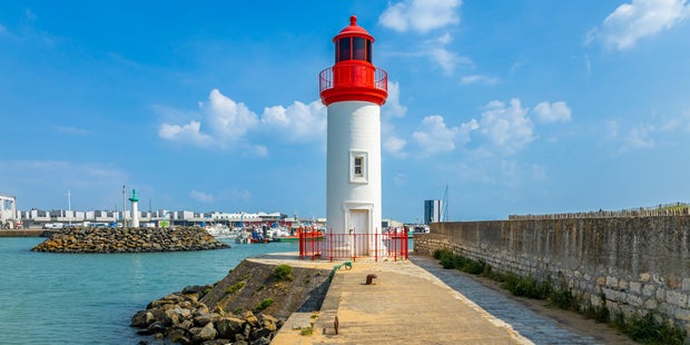 Lighthouse of the port of La Cotiniere in Saint-Pierre-d'Oléron