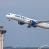 A United Airlines plane takes off at Los Angeles International Airport during the government shutdown in Los Angeles, California, Nov. 5, 2025. 