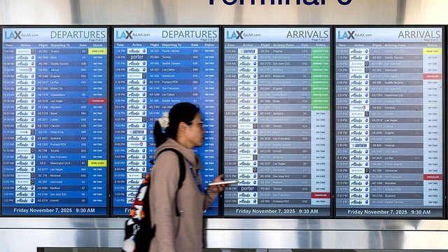 Flight Cancellations Begin At LAX As Airlines Comply With FAA Order To Cut Air Traffic Due To Air Traffic Controller Shortages During The Government Shutdown 