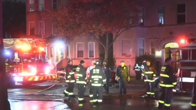 Generic police lights and yellow police tape at crime scene 