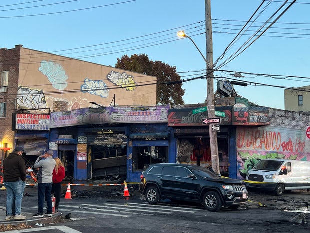 Bronx auto body shop damaged by fire 