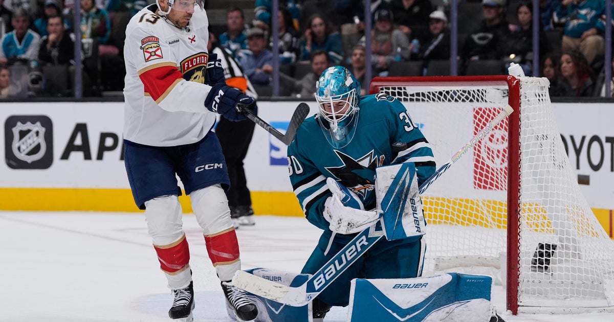 Celebrini scores 10th goal as Sharks top Panthers 3-1 for 3rd straight win