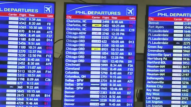 Philadelphia International Airport flight delays and cancellations 