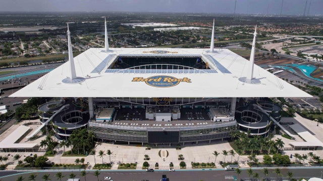 Hard Rock Stadium is seen on June 12, 2025, in Miami Gardens, Fla. 