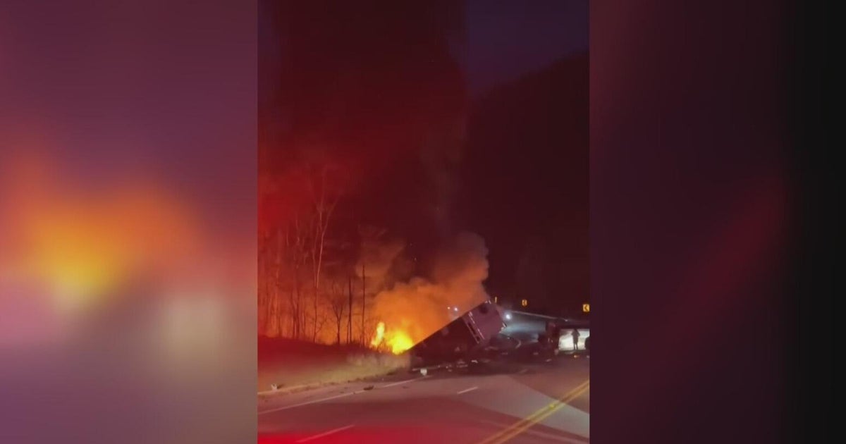 3 killed, 5 hospitalized after fiery Fayette County crash - CBS Pittsburgh