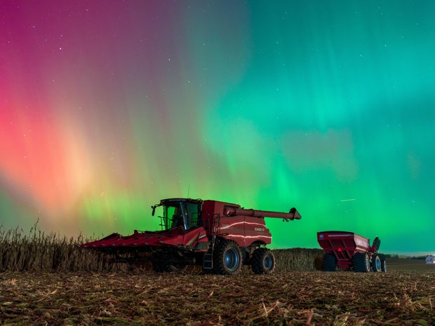 Solar Storm Lights Up Wisconsin Farmland In Rare Aurora Spectacle