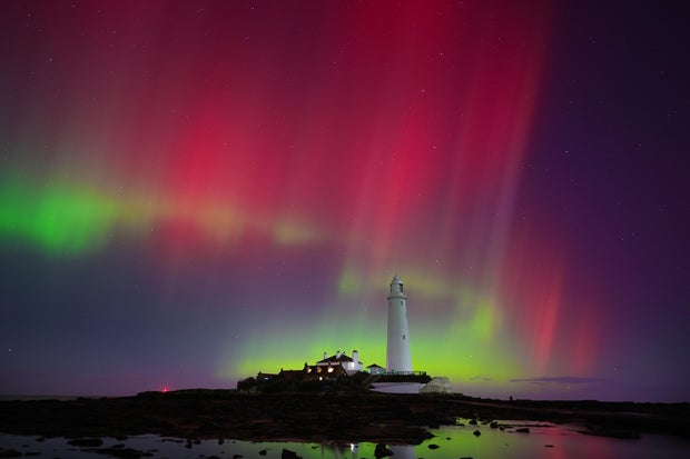 Northern Lights over Whitley Bay