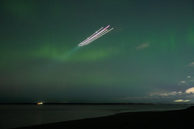 Northern lights dazzle night sky over Anchorage, Alaska 