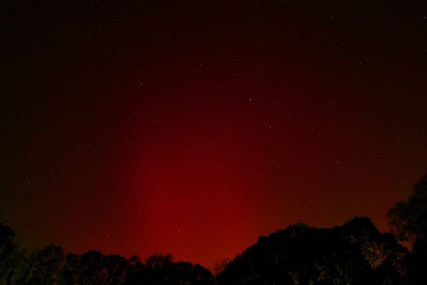 Northern lights in Maurice River Township, New Jersey. Nov. 11, 2025.