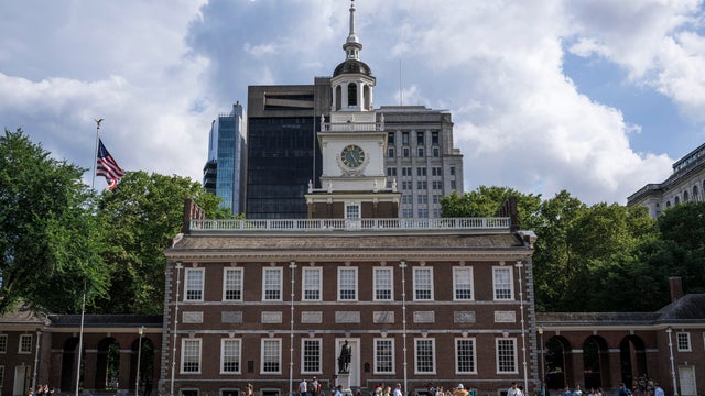 A general view shows the Independence Hall at Philadelphia. 