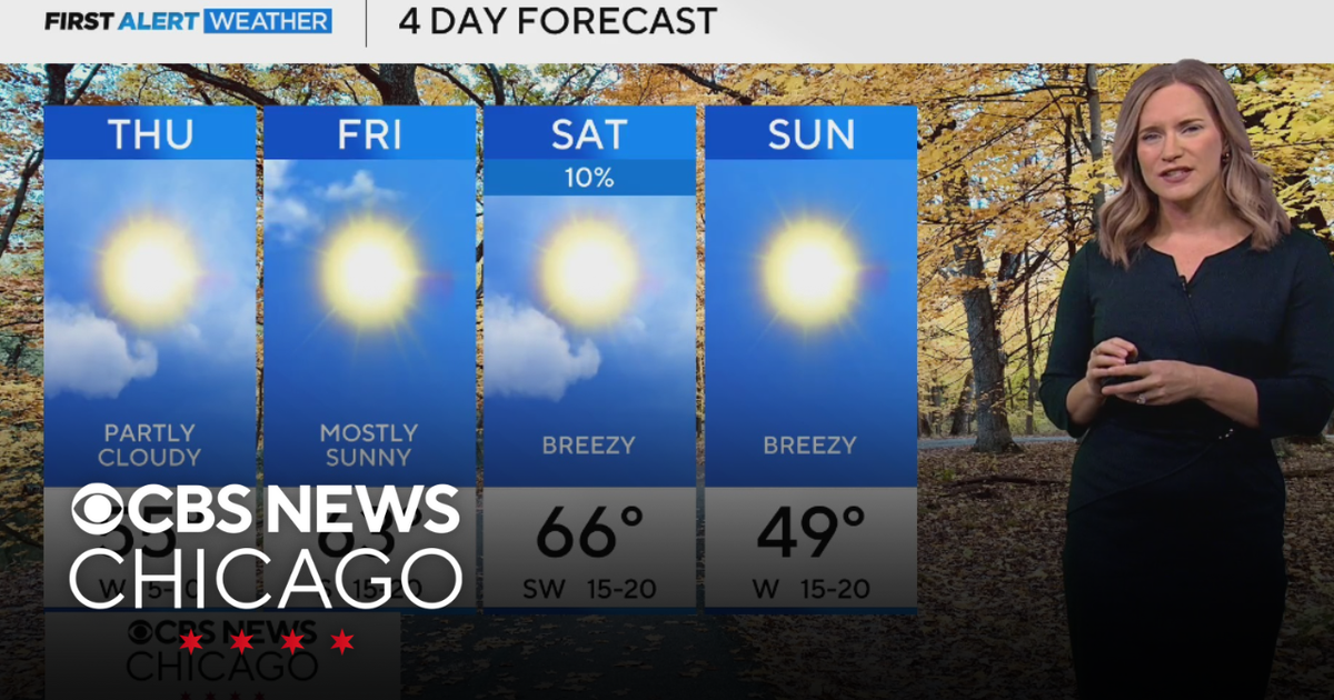 Sunny with highs in the mid-50s on Thursday - CBS Chicago