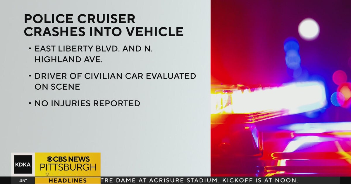 Pittsburgh police cruiser involved in crash - CBS Pittsburgh