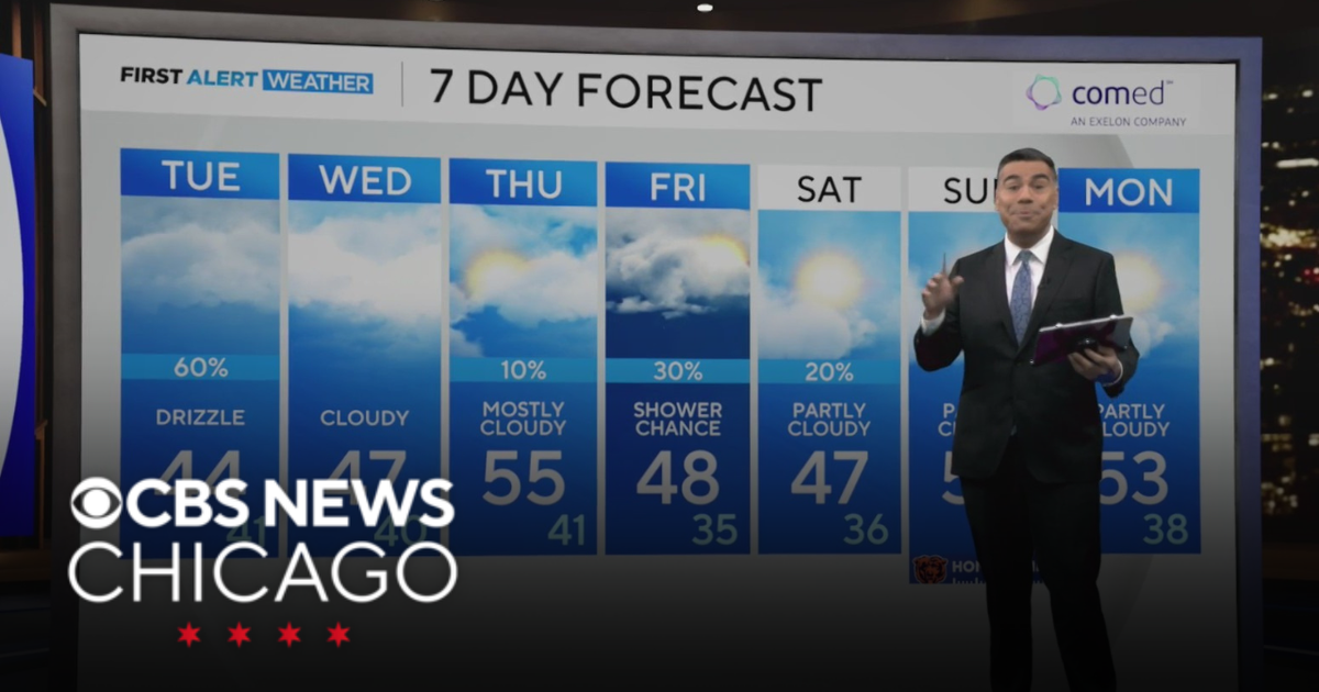 Rain chance climbs overnight for Chicago area - CBS Chicago