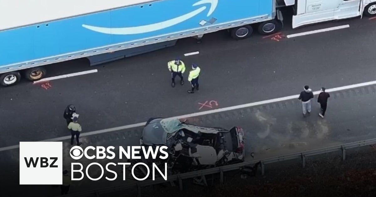 Massachusetts driver killed after crashing into Amazon truck - CBS Boston