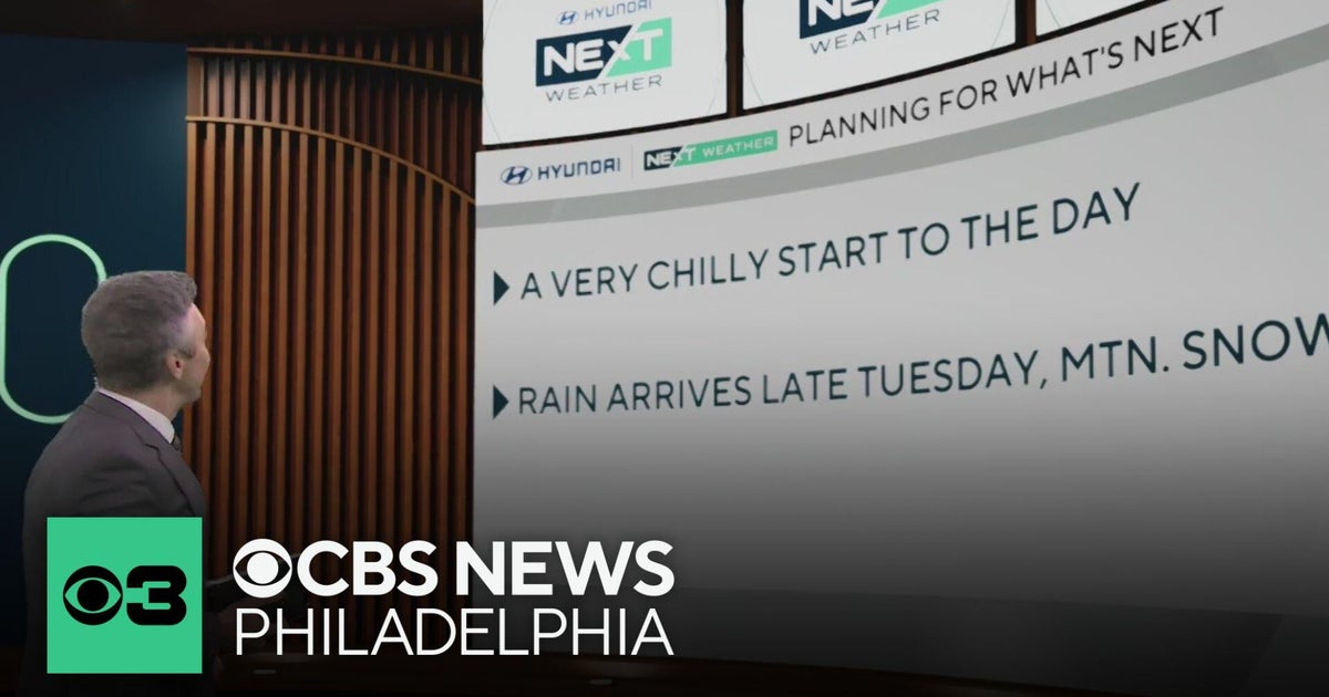 Tracking rain in the Philadelphia region on Tuesday - CBS Philadelphia