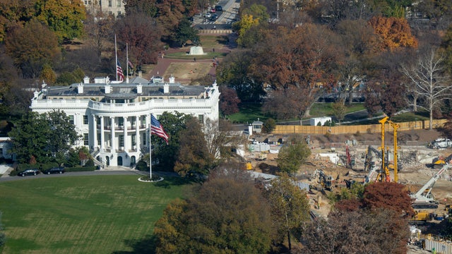 Construction Continues On East Side Of White House Complex 