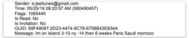 Epstein message from 2019