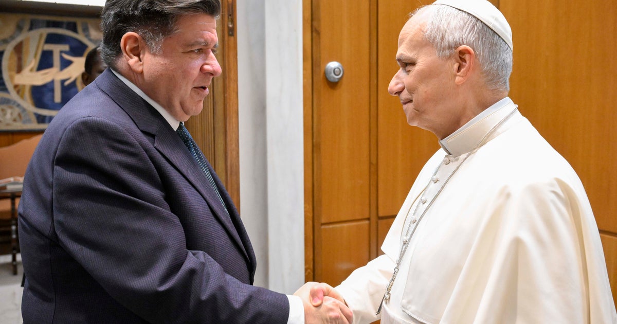 Gov. JB Pritzker meets with Pope Leo XIV at the Vatican