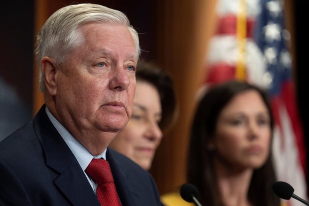Sen. Lindsey Graham, a South Carolina Republican, speaks during a press conference on September 11, 2025. 