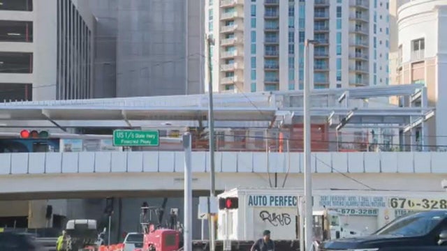 Flashing lights on top of police patrol car 