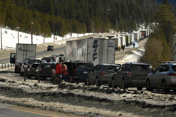 High winds cause havoc in along I-70 near Georgetown, Colorado.