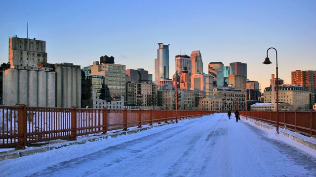 Urban city architecture background, winter view. 