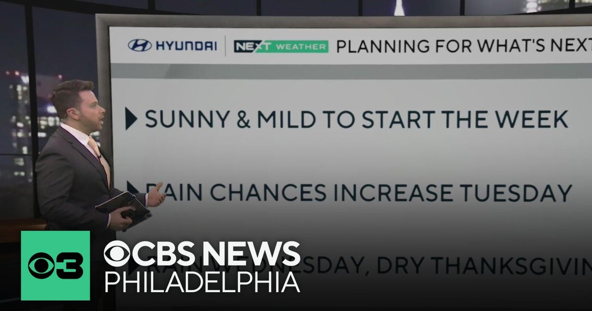 Tracking rain before Thanksgiving in Philadelphia region - CBS Philadelphia