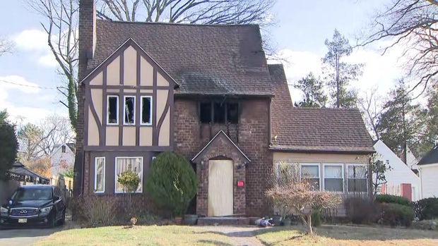 Exterior of a home with fire damage 