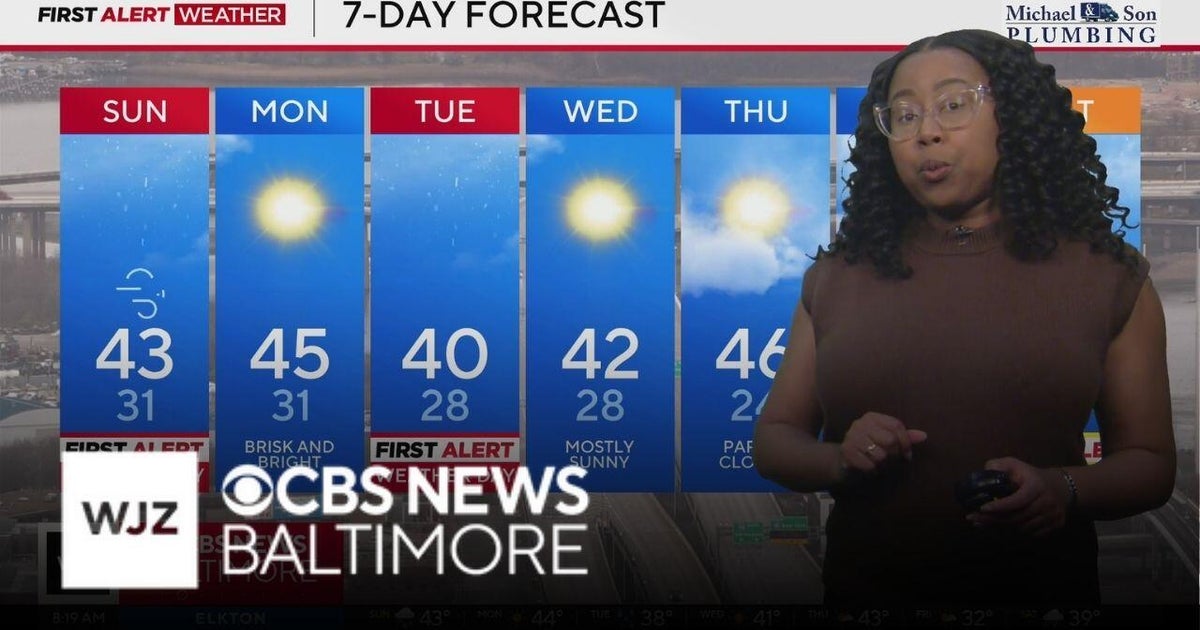 Early snow, rain showers make travel tricky Sunday in Maryland