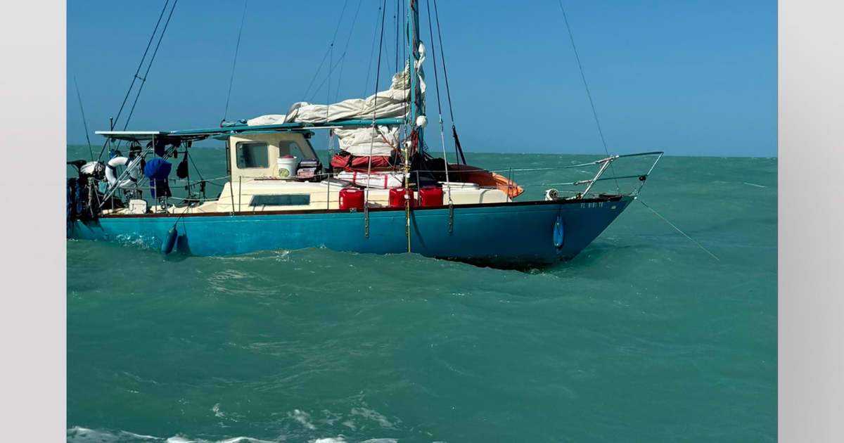 Two people rescued from disabled sailboat left adrift off Key West for 2 days, U.S. Coast Guard says
