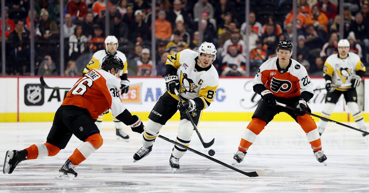 Crosby scores 58th, 59th career goals vs. Flyers in Penguins' dominant win