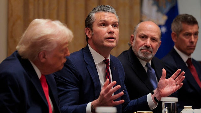 Secretary of Defense Pete Hegseth speaks during a Cabinet meeting at the White House in Washington, D.C., on Dec. 2, 2025. 