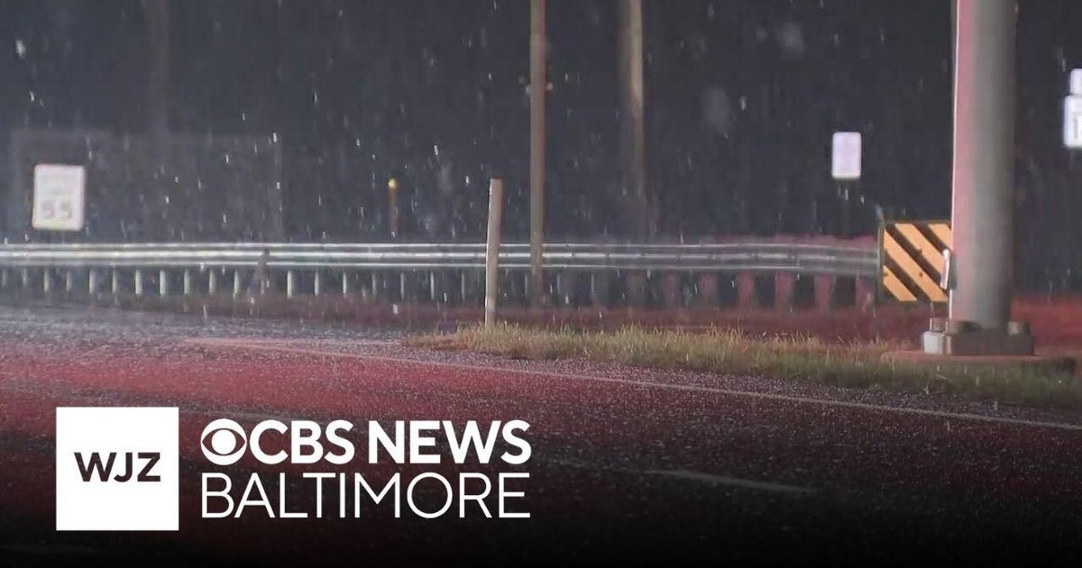 Wet, crunchy and cold on the roads in Carroll County, Maryland