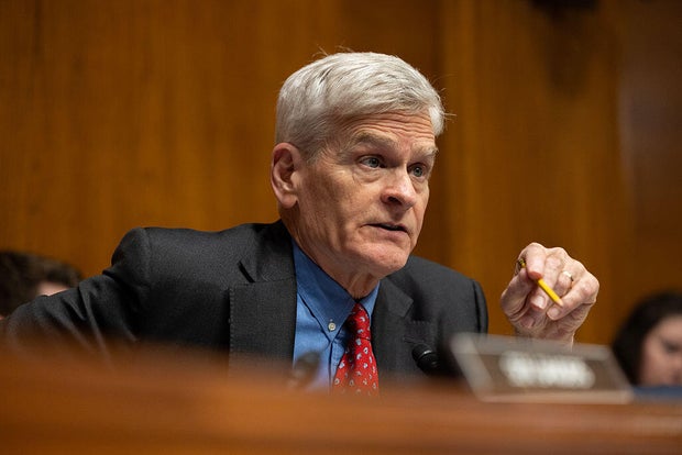 Sen. Bill Cassidy questions witnesses during a committee hearing in Washington, D.C., on Sept. 17, 2025. 