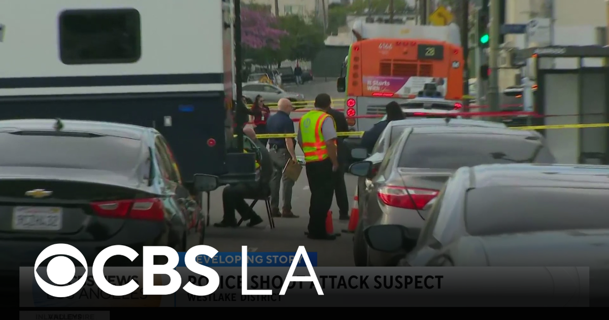 LAPD officer shoots stabbing suspect in Westlake District - CBS Los Angeles