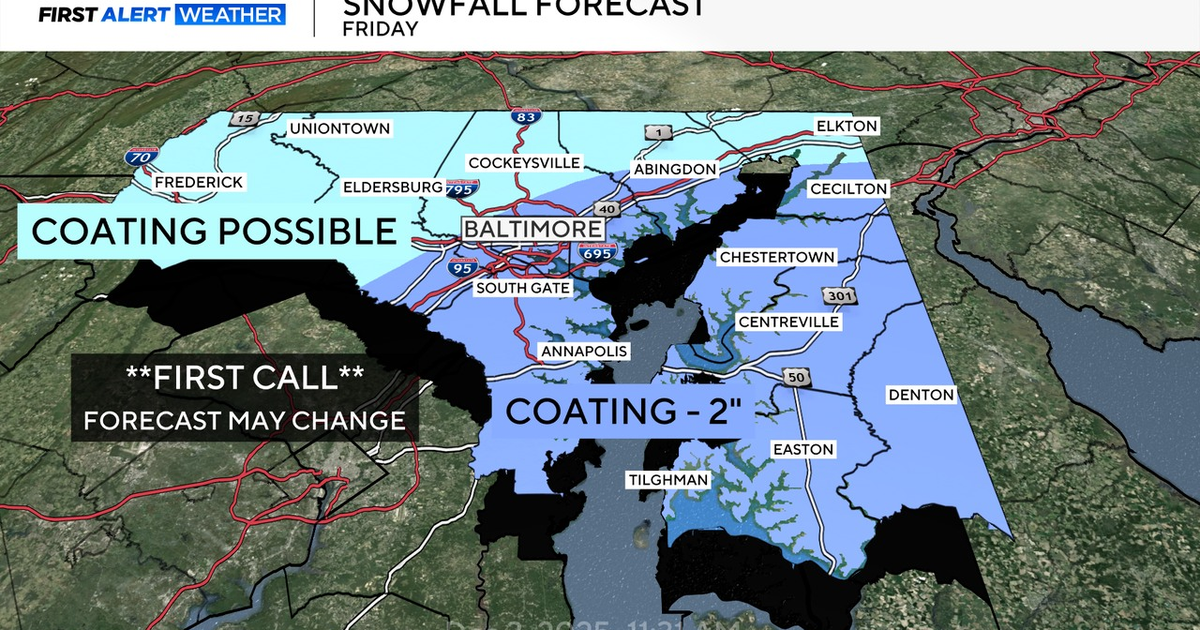 More snow is possible in Maryland on Friday