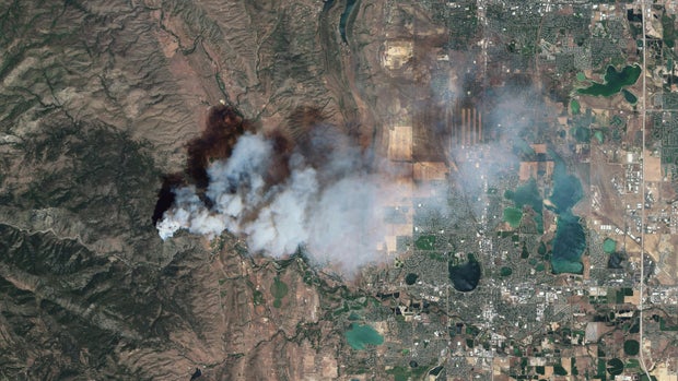 Satellite Imagery Of The Alexander Mountain Fire