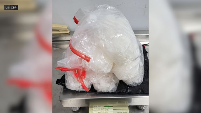 Crystal methamphetamine seized by U.S. Customs and Border Protection officers in Delaware County 