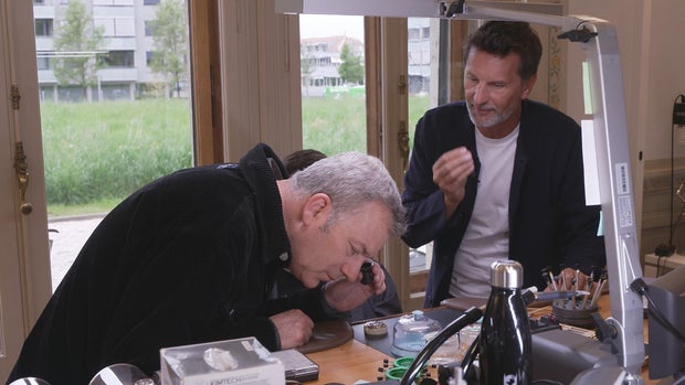 Jon Wertheim and Max Büsser, founder of watch brand MB&F