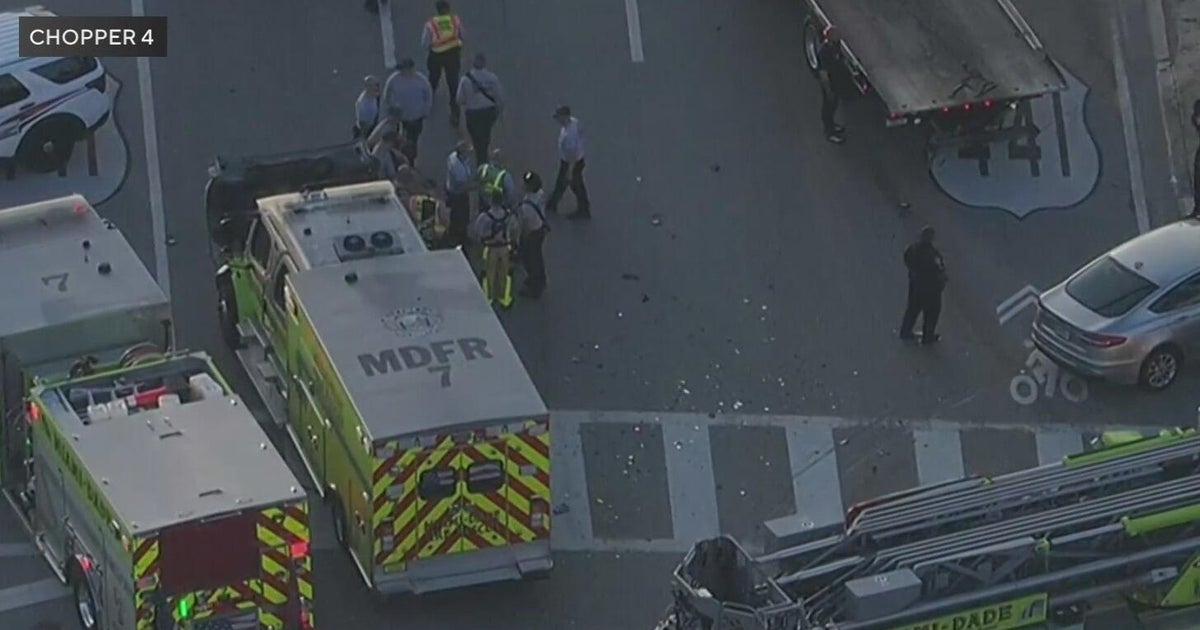 Crash involving Miami-Dade Fire Rescue truck disrupts traffic in North Miami