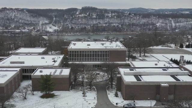 School classroom with blackboard 