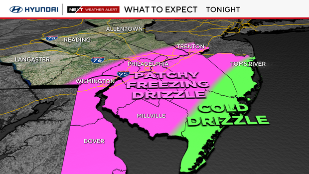 Icy Saturday ahead of slight warm up in Philadelphia region 