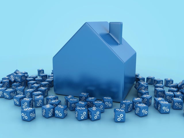 3D House with Percentage Blocks 