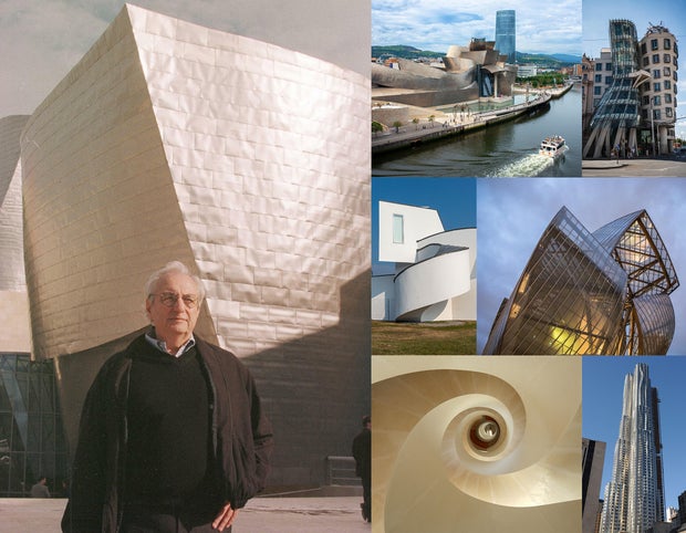 US Architect Frank O. Gehry poses in front the Gug 