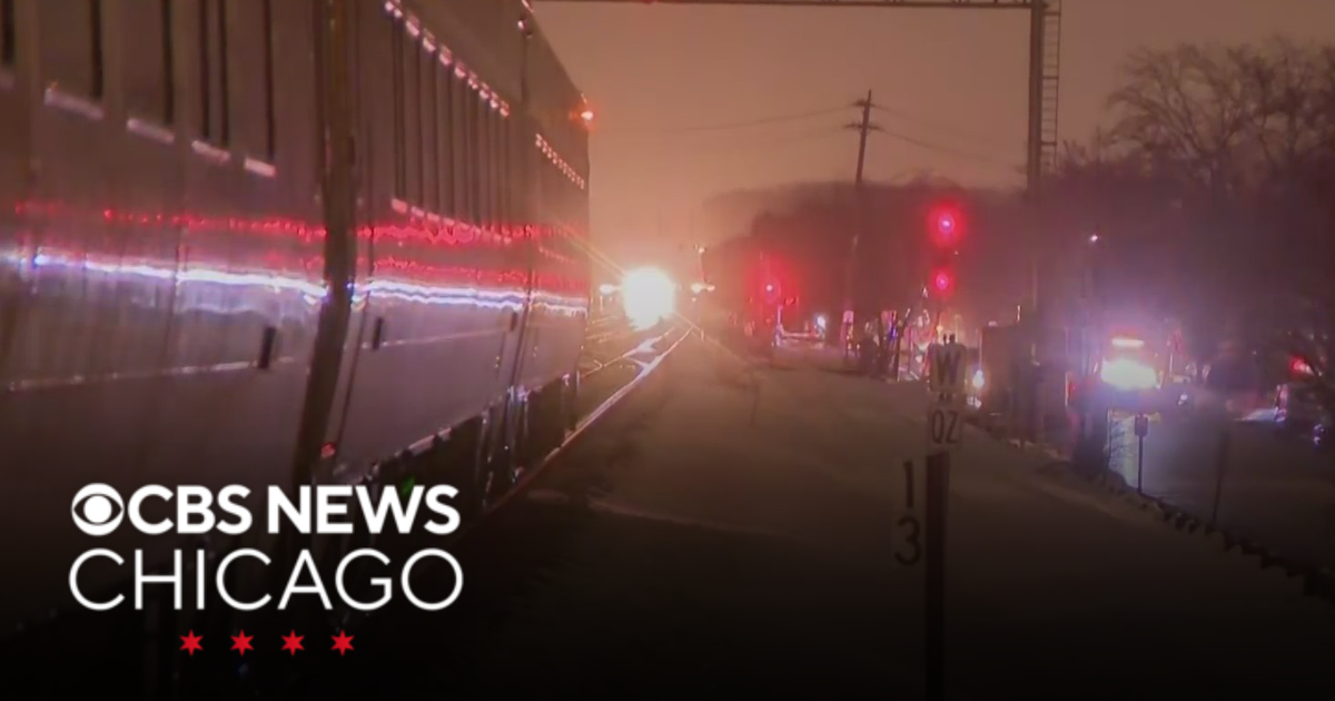 Amtrak train collides with car near Congress Park Metra Station - CBS ...