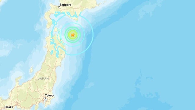 6.7-magnitude quake strikes off northern Japan's coast 