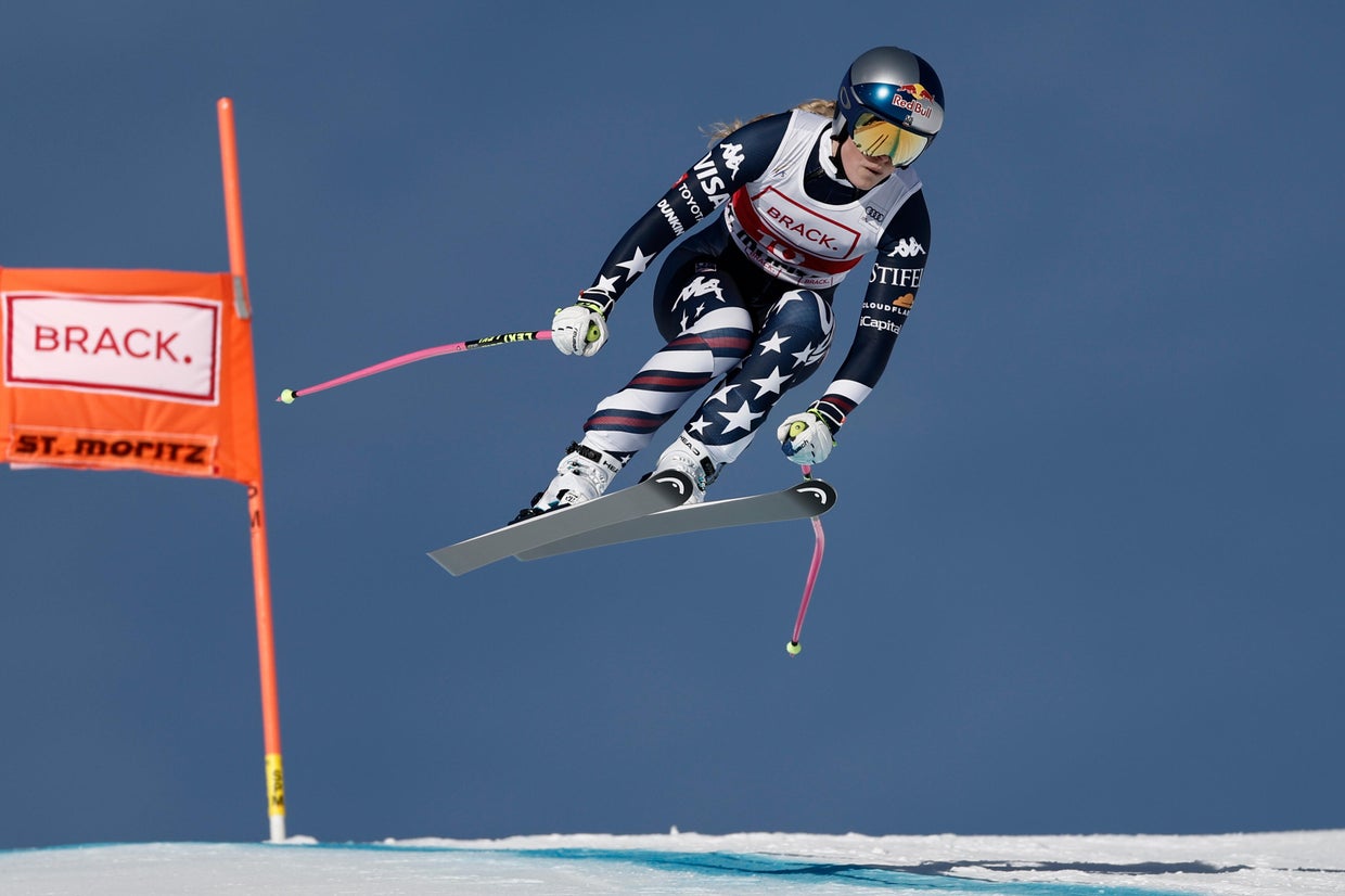 Lindsey Vonn wins World Cup downhill at age 41 to earn first victory in