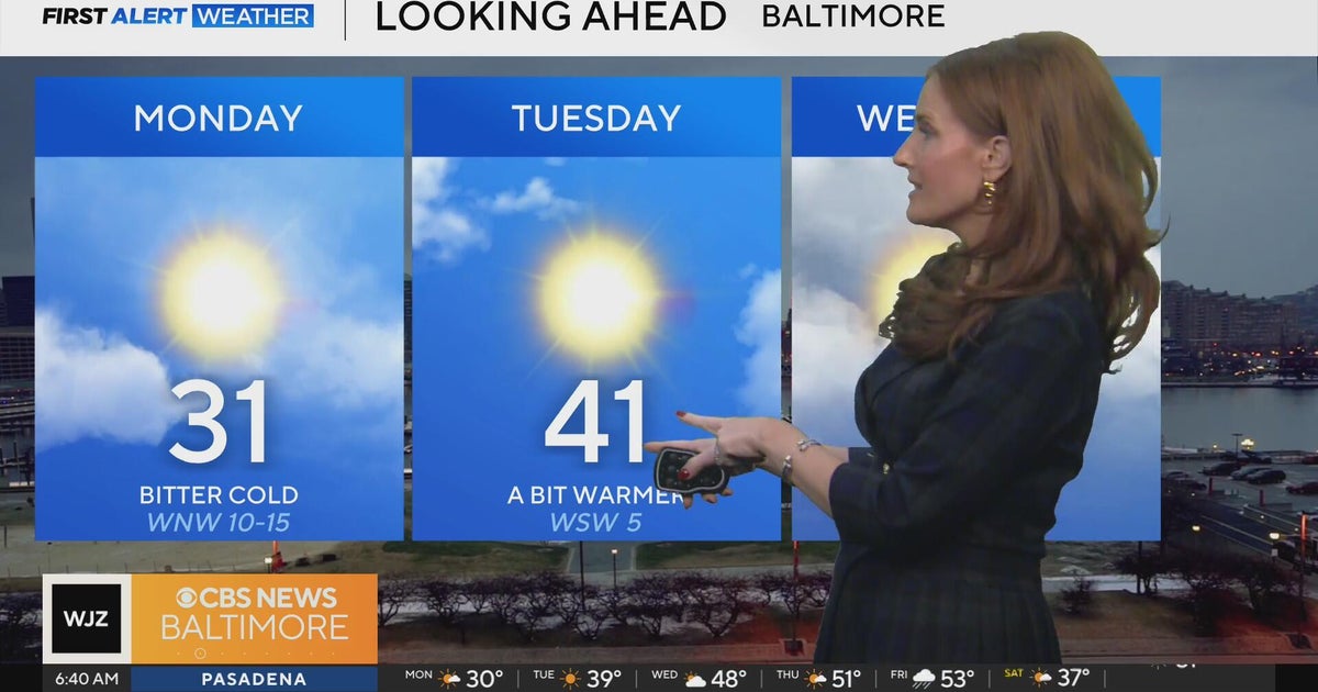 Bitter cold across Maryland to start the week - CBS Baltimore