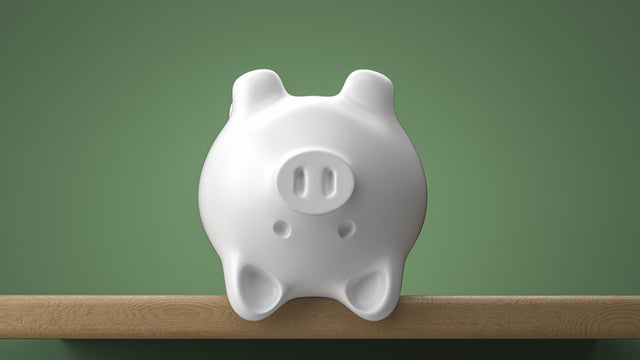 Piggy bank upside down 